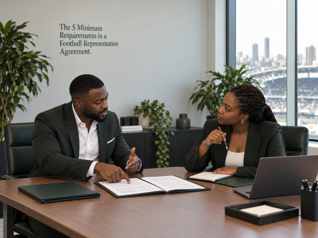 What must be present in Football Representation Agreement for it to be valid. Article 12(7) of FFAR.